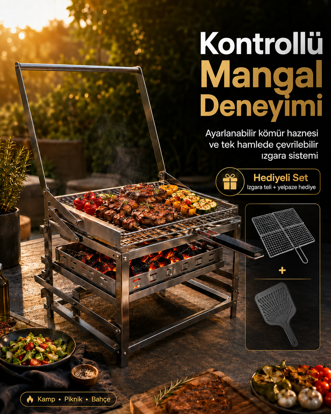ISI AYARLI ÇEVRİLEBİLİR IZGARA